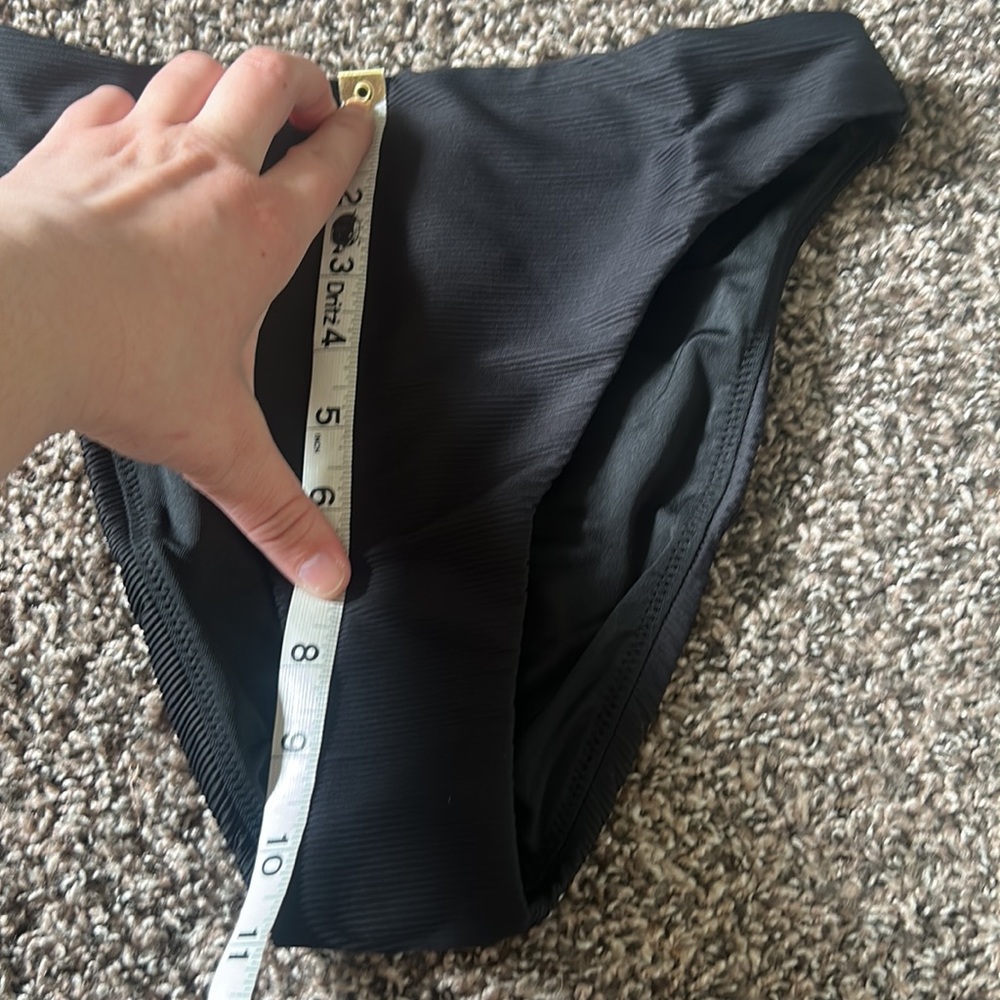 NWT J. Crew Ribbed Black Bikini Swim Bottoms Only XS - Picture 10 of 13